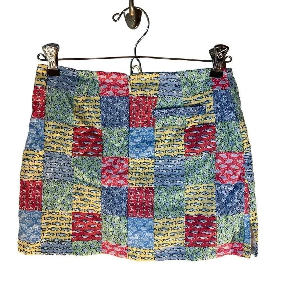 Girl’s Vineyard Vines Patchwork Skort, 8